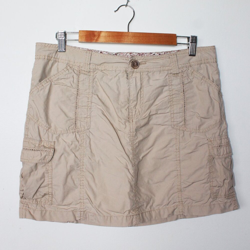 y2k Vintage Jessica (Sears) Beige Cargo Skort Size 8/34"